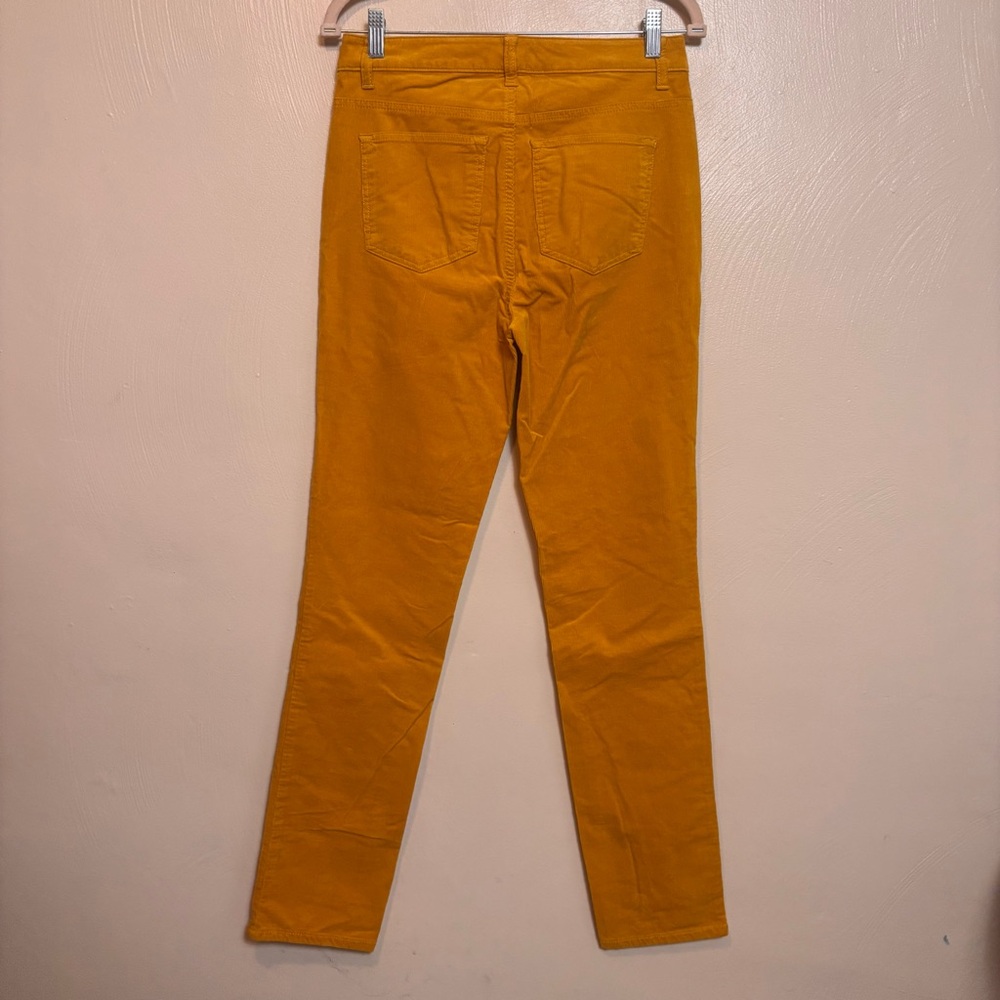 Talbots Women's Straight Leg Corduroy Pants Button Zipper Mustard Yellow Size 2 - Picture 6 of 9